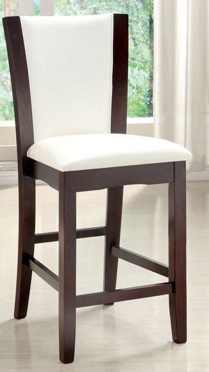 Furniture of America® Manhattan III 2-Piece Gray/White Counter Height Chair Set