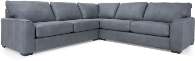 Decor-Rest® Furniture LTD 3786 3-Piece Blue Leather Sectional Sofa 0