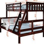 Donco Trading Company Twin Over Full Bunk Bed-1