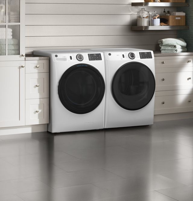 GE® 7.8 Cu. Ft. White Smart Front Load Electric Dryer 8