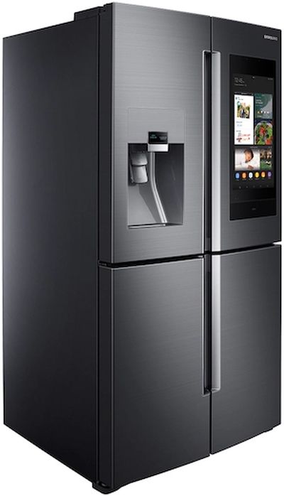 Samsung 27.9 Cu. Ft. Fingerprint Resistant Black Stainless Steel Capacity French Door Refrigerator 2