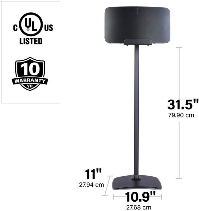 Sanus® Black Wireless Speaker Stand 6