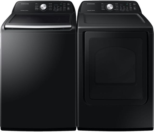 Samsung Black Stainless Steel Laundry Pair-0
