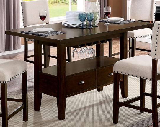 Furniture of America® Lordello Brown Cherry Counter Height Table | Roby ...