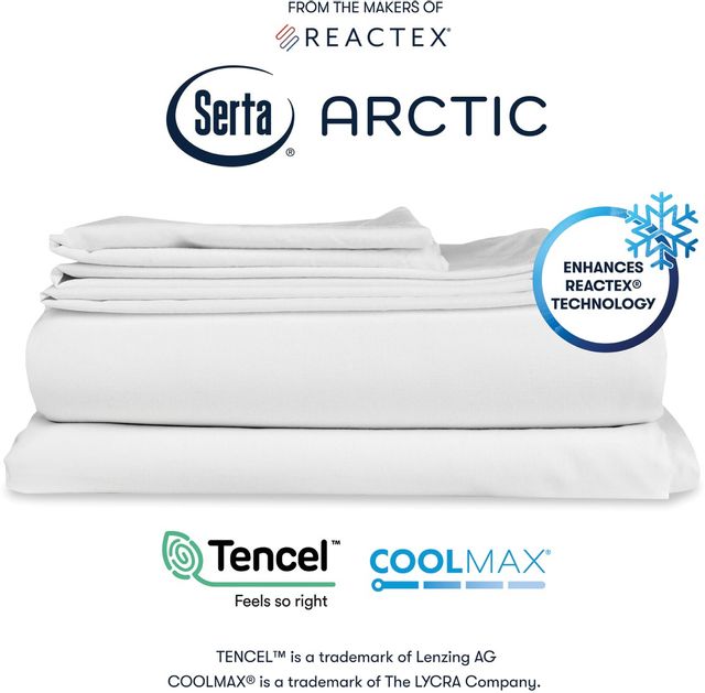 Serta® Arctic Cooling Queen White Sheet Set-3