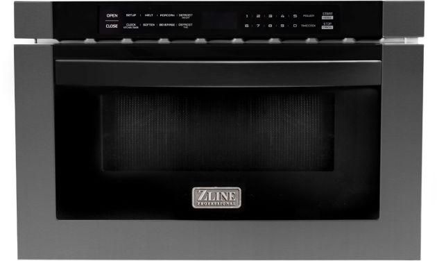Zline 1.2 Cu. Ft. Black Stainless Steel Microwave Drawer 0