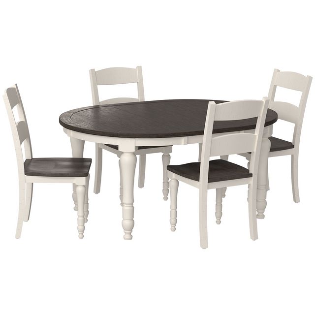 Jofran Madison County Oval Dining Table & 4 Chairs-0
