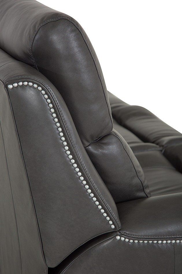Palliser® Furniture Hastings Gray Power Reclining Loveseat with Power Headrest and Lumbar 1