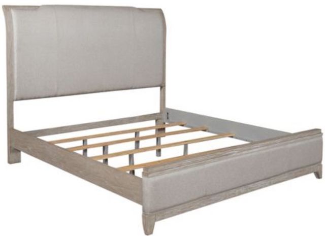 Liberty Belmar 3-Piece Knubby/Silver Champagne/Washed Taupe California King Sleigh Bed Set-1
