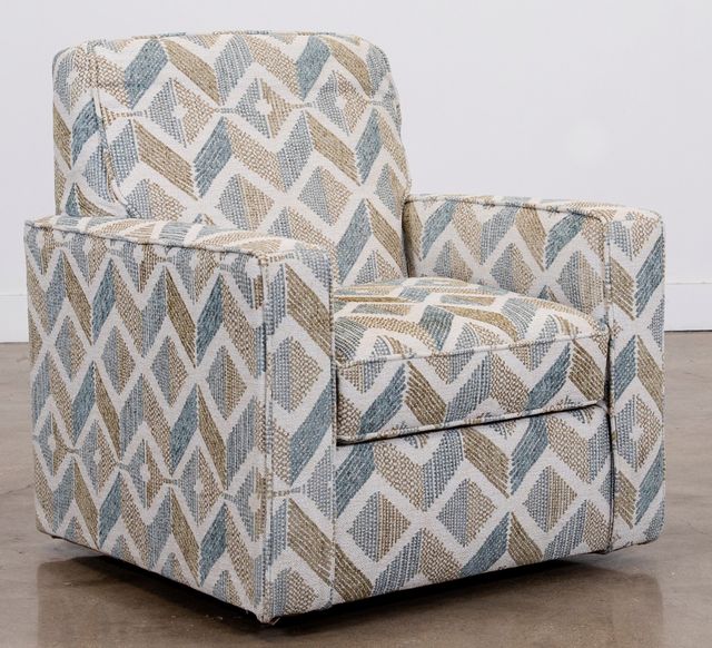 Peak Living by American Furniture Manufacturing Crossfire Skies Swivel Chair-0