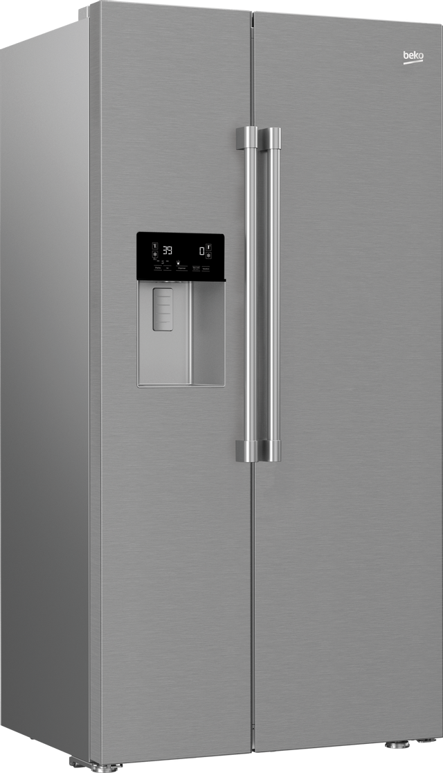 Beko 19.3 Cu. Ft Fingerprint Free Stainless Steel Freestanding Side by Side Refrigerator 1