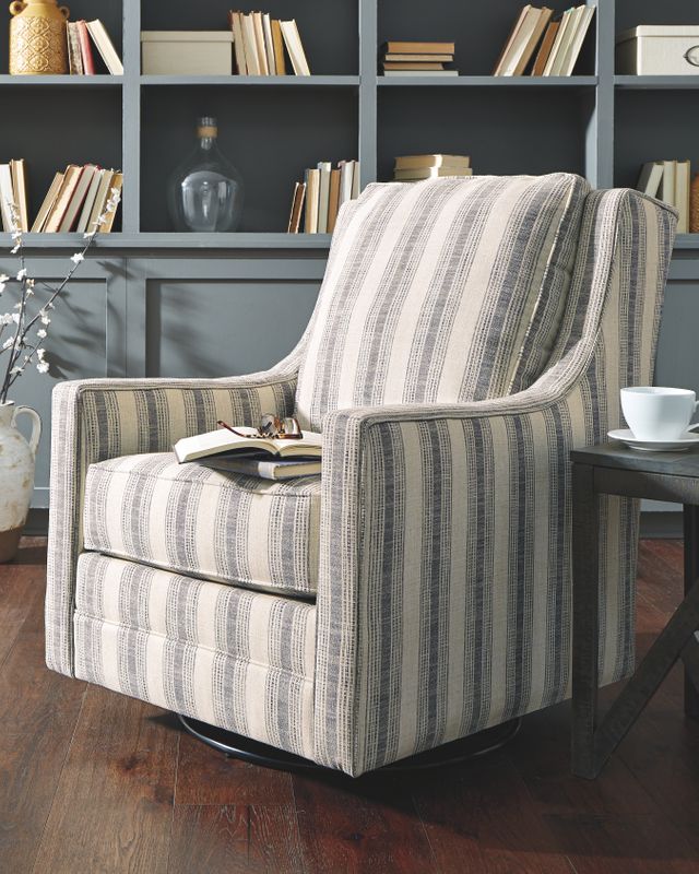 Signature Design by Ashley® Kambria Ivory Swivel Glider Accent Chair-3