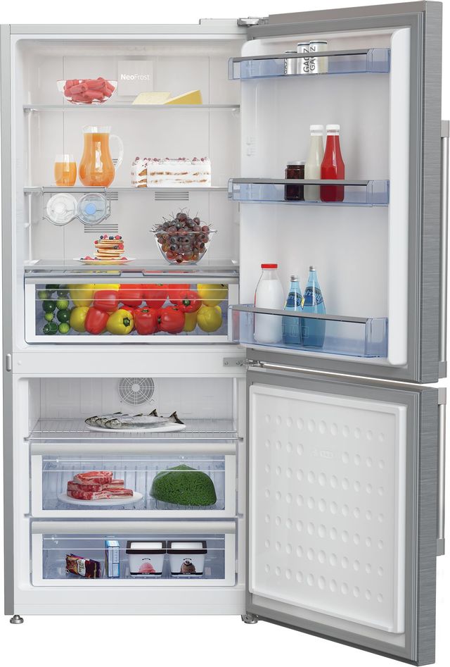 Beko 16.2 Cu. Ft. Fingerprint Free Stainless Steel Counter Depth Bottom Freezer Refrigerator-2