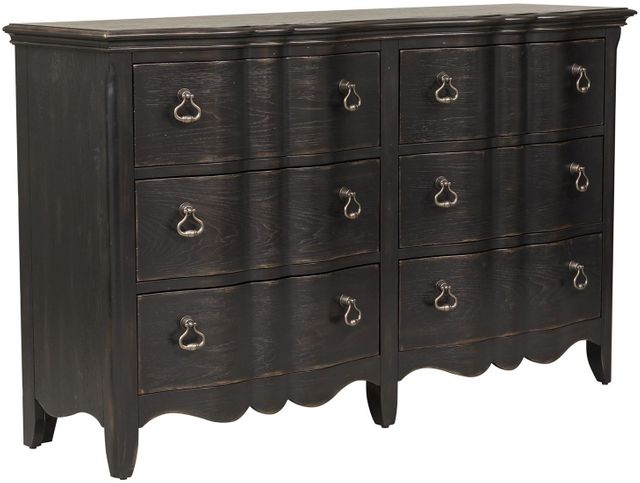 Liberty Furniture Chesapeake Antique Black 6 Drawer Dresser-1