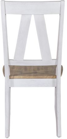 Linerty Furniture Lindsey Farm Weathered White/Sandstone Splat Back Side Chair 2