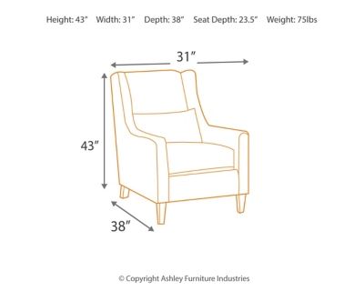 Millennium® By Ashley Wilcot Shale Accent Chair 3