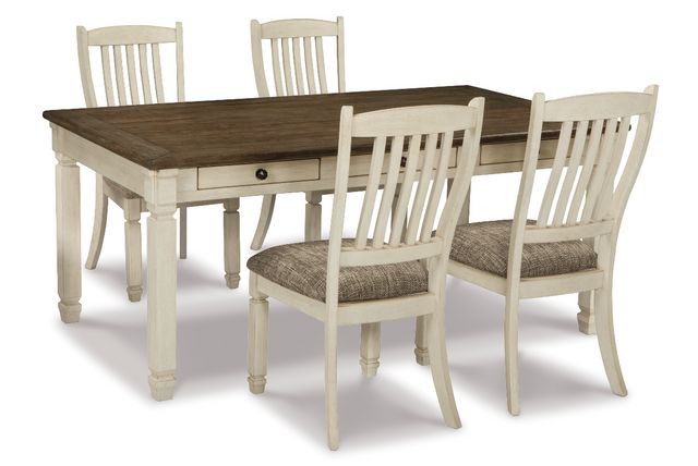 Signature Design by Ashley® Bolanburg 5-Piece Brown/White Dining Table Set