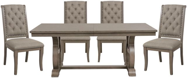 Homelegance Vermillion Taupe 5 Piece Dining Table Set 0