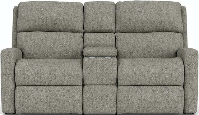 Flexsteel® Catalina Power Reclining Loveseat with Console and Power Headrests-1