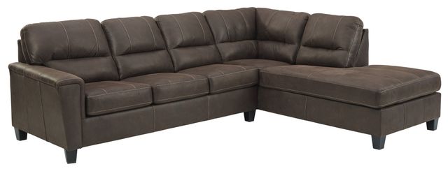 Signature Design by Ashley® Navi 2-Piece Smoke Sleeper Sectional with Chaise