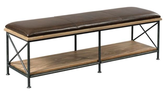 Kincaid Furniture Modern Forge Saddle Cocoa Taylor Bed Bench 0