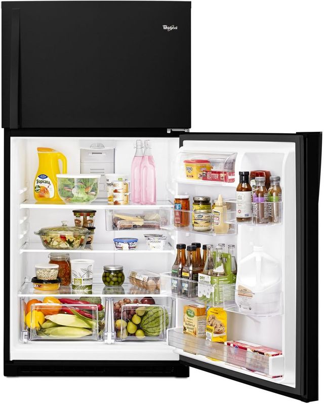Whirlpool® 21.3 Cu. Ft. Black Top Freezer Refrigerator 4