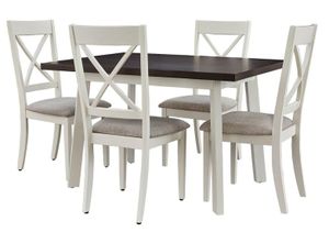 Progressive® Furniture Salt & Pepper 5-Piece Gray/White Dining Table Set