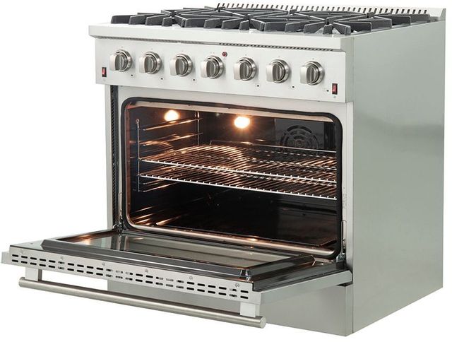 FORNO® Alta Qualita 36" Stainless Steel Pro Style Dual Fuel Natural Gas Range 3