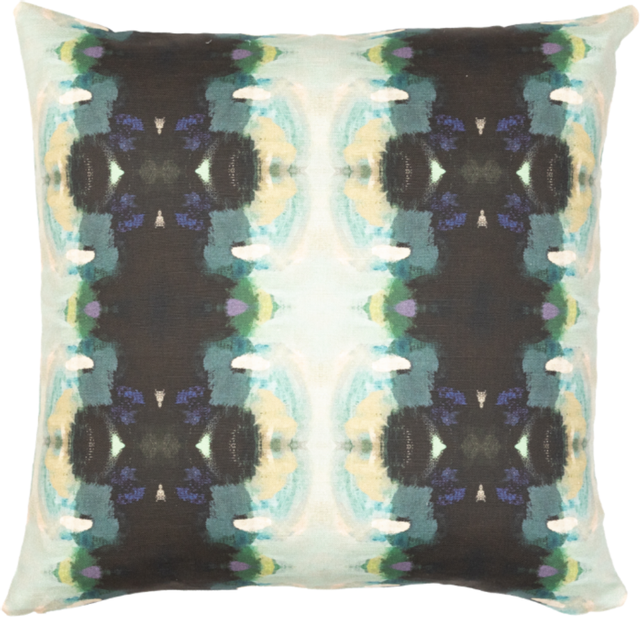 Laura Park Designs Orchid Blossom Navy 22" x 22" Throw Pillow-0