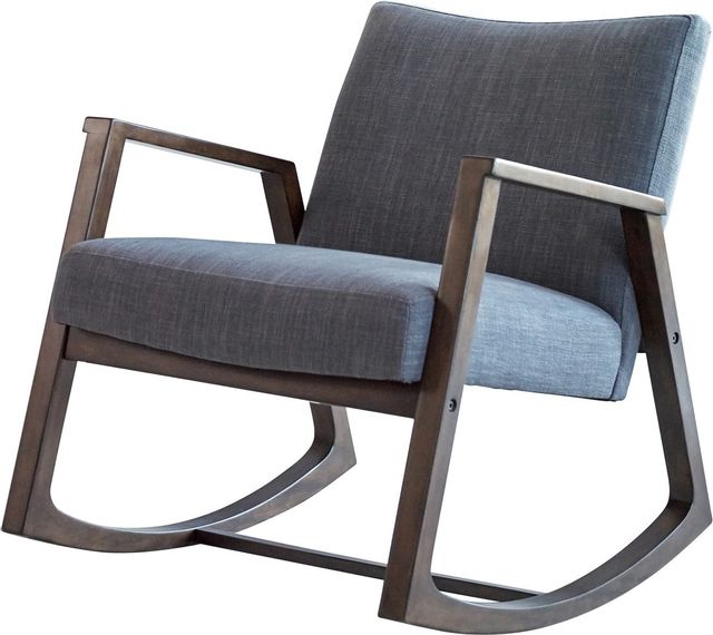 Coaster® Grey And Walnut Rocking Chair 0