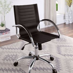 Furniture of America® Canico Black and Chrome Office Chair