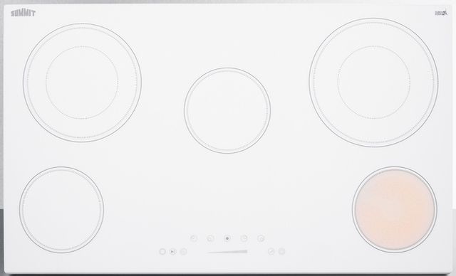 Summit - 36 Wide 208-240V 5-Burner Radiant Cooktop | CR5B36MB