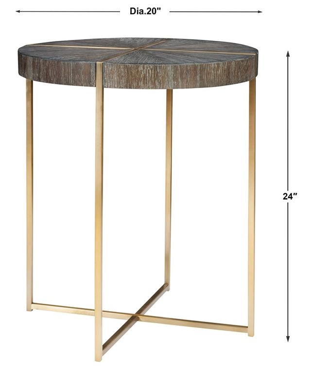 Uttermost® Taja Brushed Brass Accent Table-4