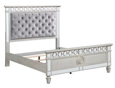 ACME Furniture Varian Gray/Mirrored/Silver Twin Bed | Urner's 