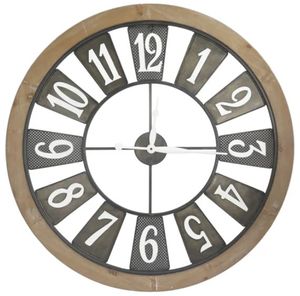 Crestview Collection Clock In Black/Brown Wall Clock
