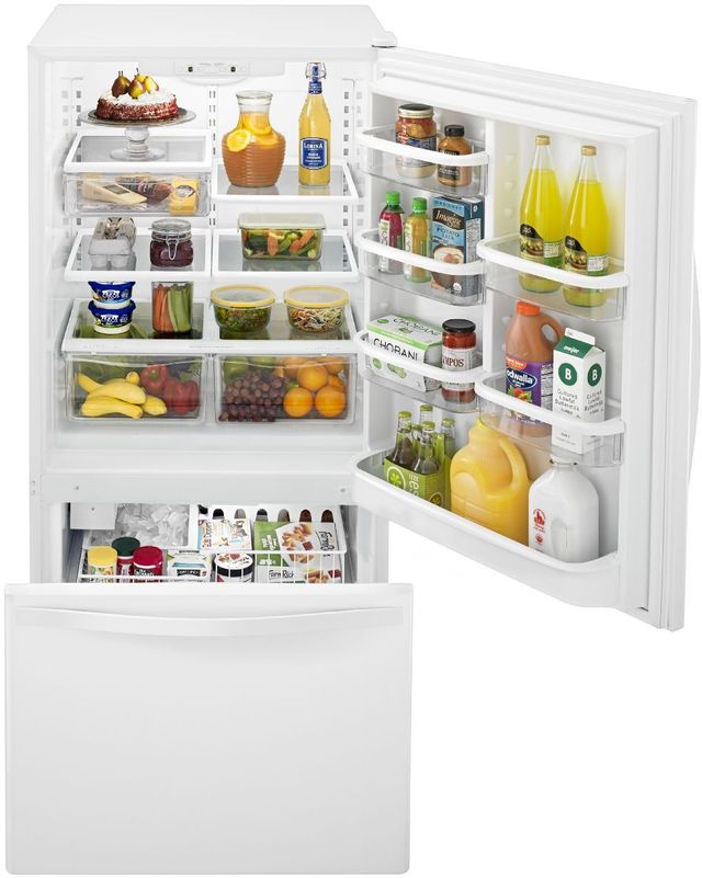 Whirlpool® Gold® 22.1 Cu. Ft. White Bottom Freezer Refrigerator 4