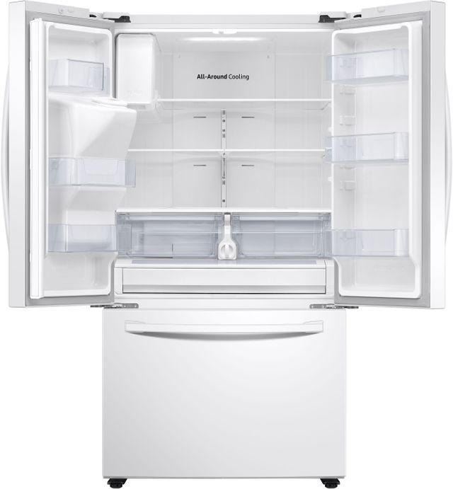 Samsung 27.0 Cu. Ft. White 3-Door French Door Refrigerator-1