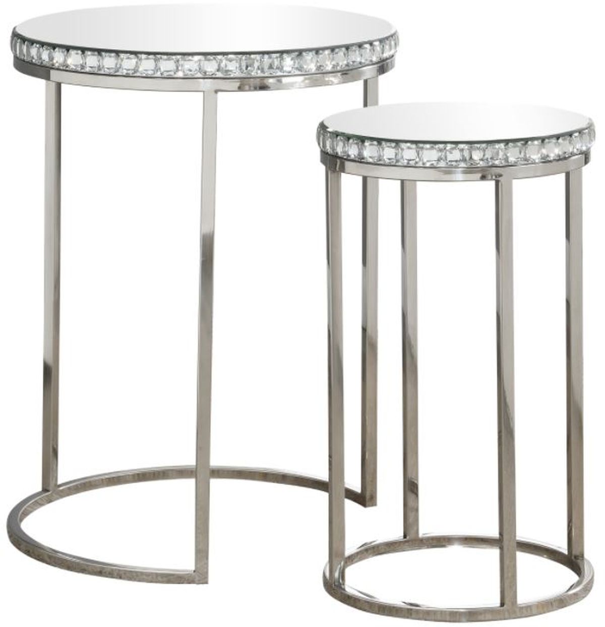 round silver nest of tables