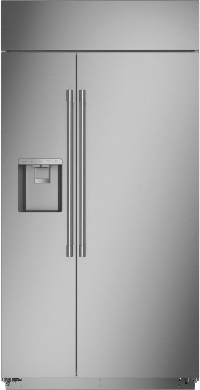 Monogram 24.4 Cu. Ft. Stainless Steel Smart Built In Side-by-Side Refrigerator 1