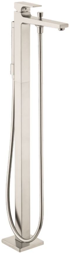 Hansgrohe Metropol Brushed Nickel 5.28 GPM Freestanding Tub Filler Trim with Lever Handle and 1.75 GPM Handshower