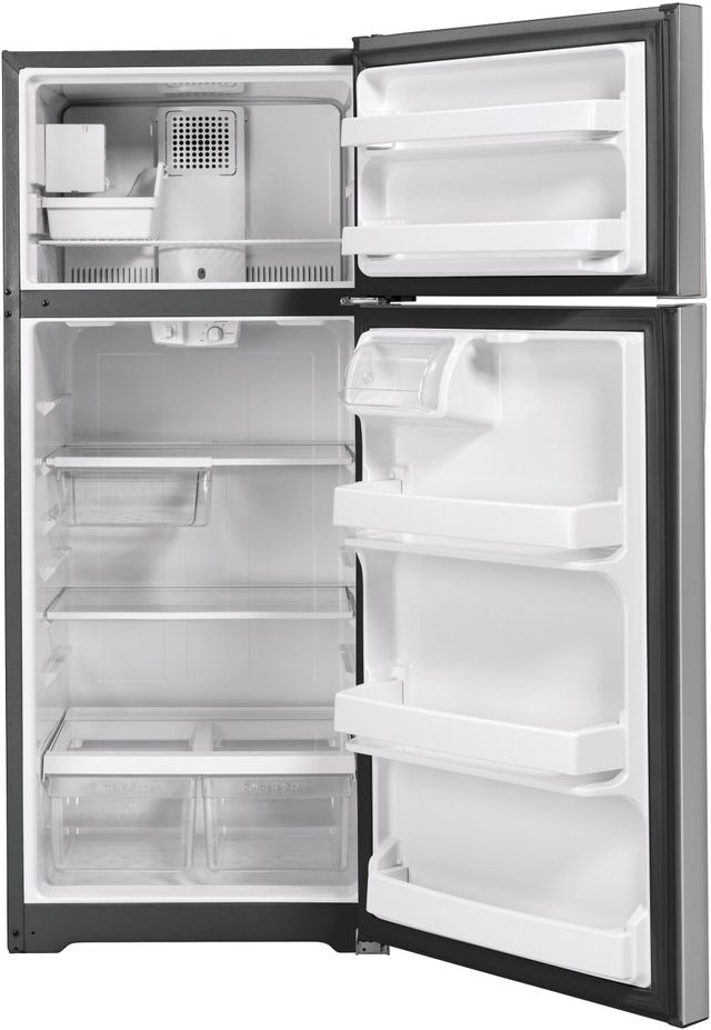 GE® 17.5 Cu. Ft. Stainless Steel Top Freezer Refrigerator (S/D) 1