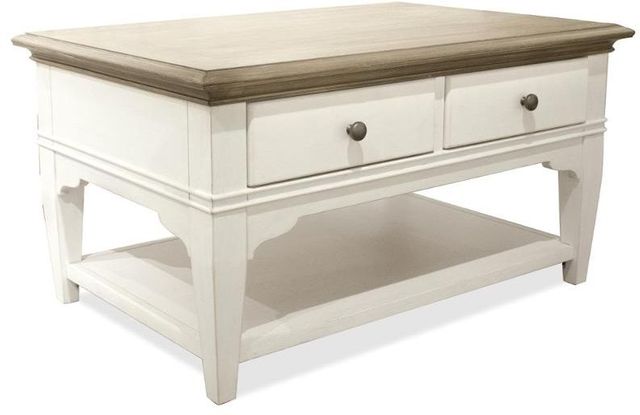 Riverside Furniture Myra Natural Small Leg Coffee Table with Paperwhite Base-1