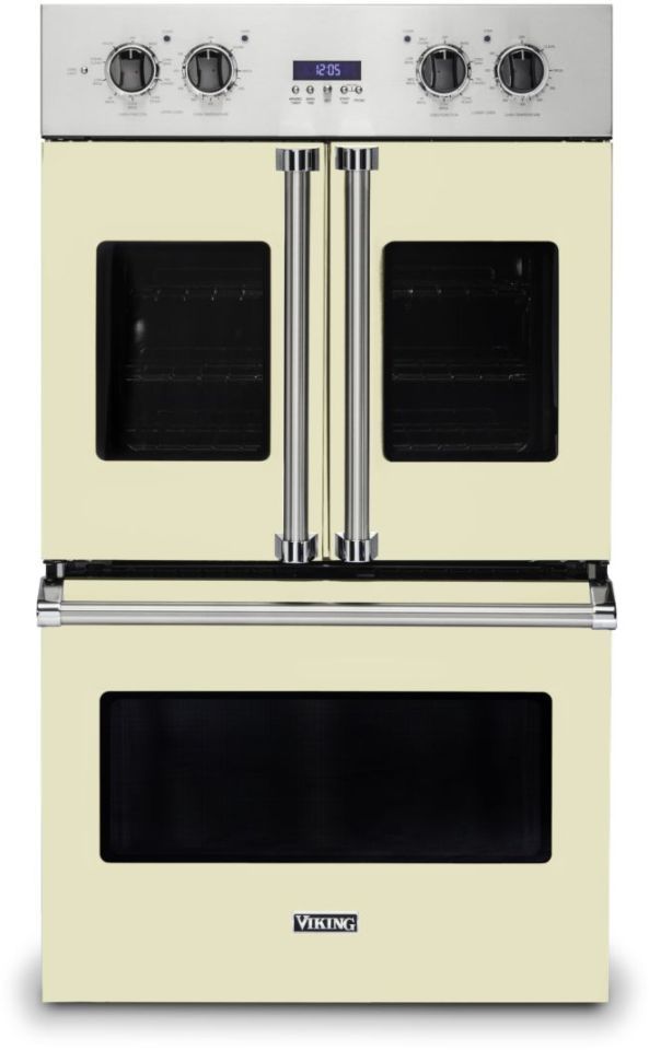 Viking® 7 Series 30" Vanilla Cream Professional Built In Double Electric French Door Wall Oven