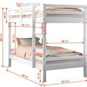 Donco Trading Company White Twin/Twin Bellaire Bunk Bed-1