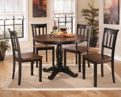 Signature Design by Ashley® Owingsville 2-Piece Black/Brown Dining Room Chair Set-2