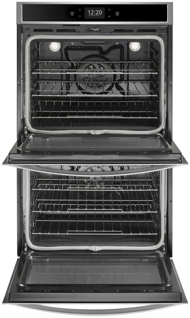 Whirlpool® 27" Black On Stainless Electric Built In Double Oven 1