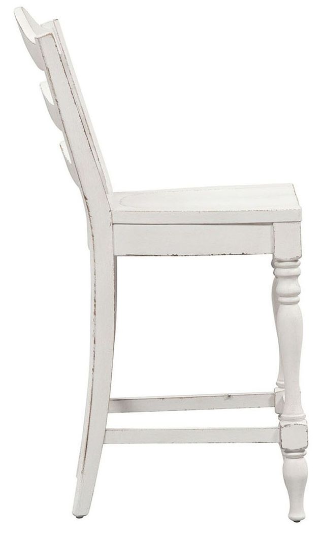 Liberty Furniture Magnolia Manor Antique White Ladder Back Counter Chair-1