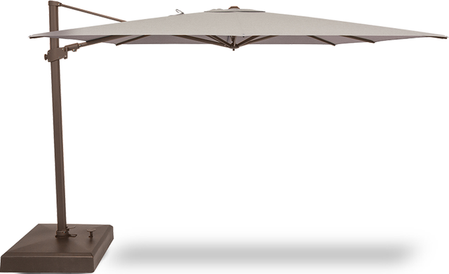 Treasure Garden® Paddock Aqua Stripe/Black Cantilever Umbrella with Base-2