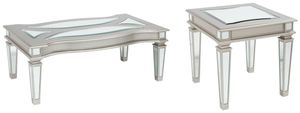Signature Design by Ashley® Tessani 2-Piece Silver Living Room Table Set
