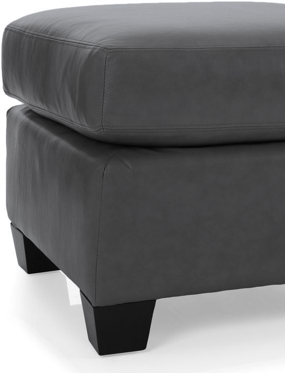 Decor-Rest® Furniture LTD 3135 Black Leather Ottoman 1